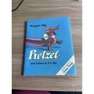 Vintage Pretzel, Margret Rey, H A Rey, (Curious George) DJ, 1977 Edition VG+